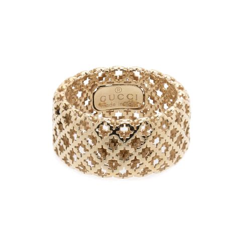 diamond gucci rings|gucci trademark ring in gold.